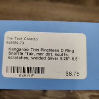 Thin Pinchless D Ring Snaffle *fair, mnr dirt, scuffs, scratches, welded
