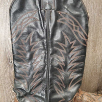 MENS Pr Snake Skin Pointy Toe Western Boots *gc, rubs, older, mnr inner stains, lifted edges
