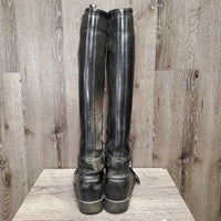Pr Field Boots, Brown plastic forms, boot pull *older, rubs, faded, folded, dirt, scratches, dents, scraped edges
