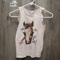 JUNIORS Tank Top "Pony" *gc, mnr stains, curled edges
