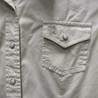 LS Western Shirt, snaps *vgc, seam puckers, crinkles