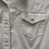 LS Western Shirt, snaps *vgc, seam puckers, crinkles
