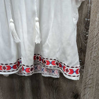 Loose Cotton Western Shirt, tassels *like new
