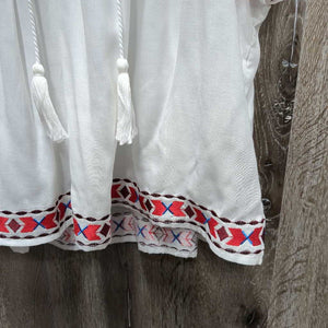 Loose Cotton Western Shirt, tassels *like new