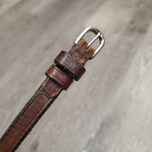 Double Buckle Throat Latch *gc, older, rubs, mnr dirt, dry