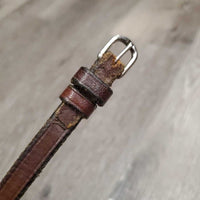 Double Buckle Throat Latch *gc, older, rubs, mnr dirt, dry
