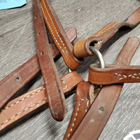 Thick Western Running Martingale, snap *v.stiff, v.twisted, bent, dirt, discolored, gc, film?mold, xhole
