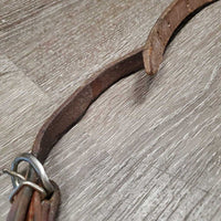 Thick Western Running Martingale, snap *v.stiff, v.twisted, bent, dirt, discolored, gc, film?mold, xhole
