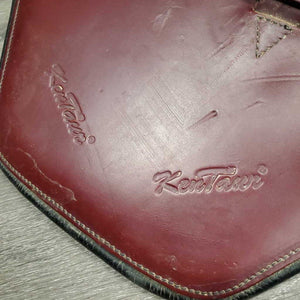 Lg Belly Girth, 2x side els, center strap & D Ring *gc, older, dirty, scratches, rubs1