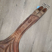 Lg Belly Girth, 2x els, 2x D's, Caribiner *older, v.scraped, creased, torn els, stains, rubs

