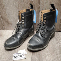 Lace Up Paddock Boots *gc, dirt, mnr hair, gouges, peeling toe, creases, frayed lace
