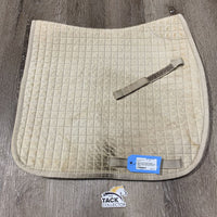 Quilt Dressage Saddle Pad *gc, dirty, stained, hairy, dingy, clumpy underside, threads