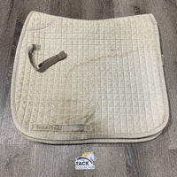 Quilt Dressage Saddle Pad *gc, dirty, stained, hairy, dingy, clumpy underside, threads