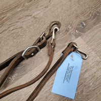 Leather Western Running Martingale *gc, dirt, scratches, crackles, uneven fork width, oxidized
