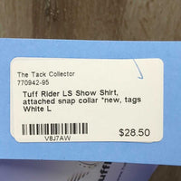 LS Show Shirt, attached snap collar *new, tags
