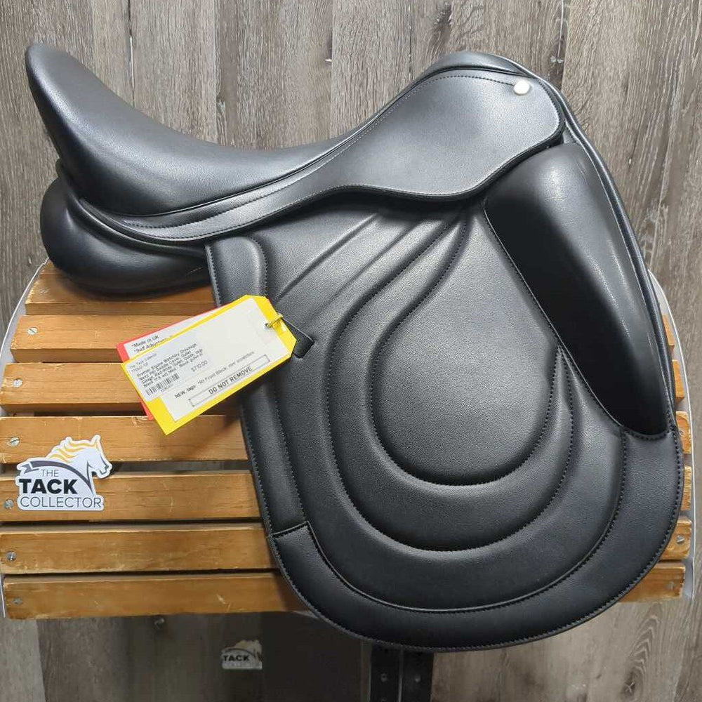 17.5 adj Med/Black gullet in Premier Equine Synthetic Dressage Saddle, Navy PEI Saddle Cover, Gullet Gauge, Red-Wide Gullet, Guide, tags, Lg Exterior Blocks, Front & Rear Gusset Panels, Synthetic Wool Flocked, Flaps: 15.5