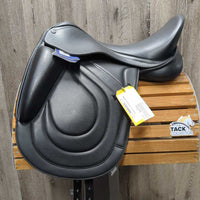17.5 adj Med/Black gullet in Premier Equine Synthetic Dressage Saddle, Navy PEI Saddle Cover, Gullet Gauge, Red-Wide Gullet, Guide, tags, Lg Exterior Blocks, Front & Rear Gusset Panels, Synthetic Wool Flocked, Flaps: 15.5"L x 10"W S # DR 1792 311 17.5