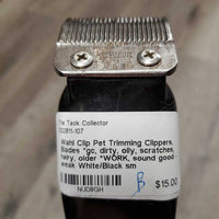 Trimming Clippers, Blades *gc, dirty, oily, scratches, hairy, older *WORK, sound good - weak
