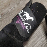 Pr Neoprene Knee Boots, velcro, bag *vgc, marker?stain, clean, hairy, hay
