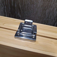 5 pc BBQ Set: *ONLY 4 pcs: tongs, knife, brush, fork, box *new, NO Flipper, curled lining
