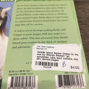 Saddle Island Series: Gallop to the sea by Sharon Siamon *gc, scratches, rubs, bent corners, mnr dirt, dented pages