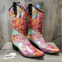 Pr Cowboy Boot Shaped Rain Boots *xc, v.mnr dust & scratches