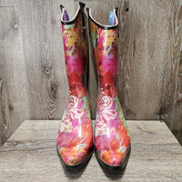 Pr Cowboy Boot Shaped Rain Boots *xc, v.mnr dust & scratches
