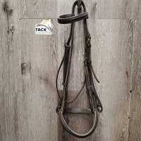 Bridle *mismatched, v.loose keepers, stiff, dry, scraped edges, xholes, mnr dirt
