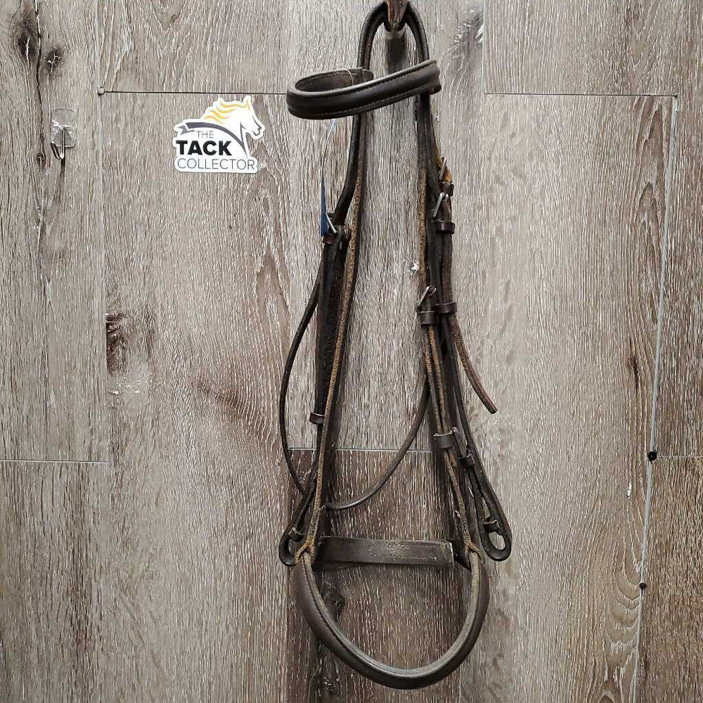 Bridle *mismatched, v.loose keepers, stiff, dry, scraped edges, xholes, mnr dirt