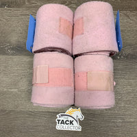 4 Fleece Polos *older, dingy, stains, clean, pilly, gc/fair

