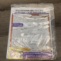 Plastic Stall - Feed Instructions Sign, bag *new, dirty bag
