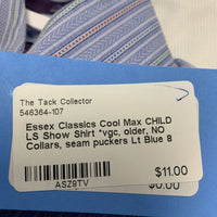 CHILD LS Show Shirt *vgc, older, NO Collars, seam puckers
