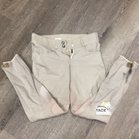 Euroseat Breeches *BROKEN Zipper, older, shrunk?seam puckers, pilly, puckers, knee stains, older, dingy
