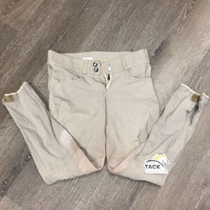 Euroseat Breeches *BROKEN Zipper, older, shrunk?seam puckers, pilly, puckers, knee stains, older, dingy