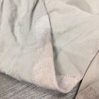 Euroseat Breeches *BROKEN Zipper, older, shrunk?seam puckers, pilly, puckers, knee stains, older, dingy