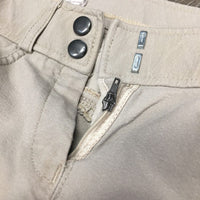 Euroseat Breeches *BROKEN Zipper, older, shrunk?seam puckers, pilly, puckers, knee stains, older, dingy
