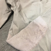 Euroseat Breeches *BROKEN Zipper, older, shrunk?seam puckers, pilly, puckers, knee stains, older, dingy
