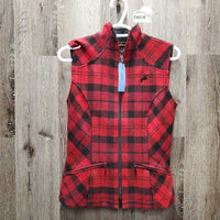 Light Wool Vest, zipper, Loose Ring Bit back *vgc, mnr hair, dirt & threads
