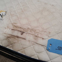 Quilt Jumper Saddle Pad, 1x piping, embroidered *gc, dirty, stained, hairy, mnr binding rubs
