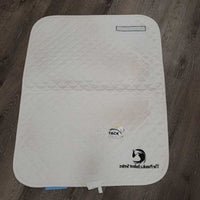 Quilt Baby Saddle Pad, embroidered "Ponoka Indoor Series" *gc, stained, hair, puckered, pills
