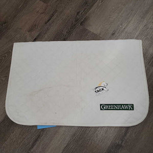 Quilt Baby Saddle Pad, embroidered "Ponoka Indoor Series" *gc, stained, hair, pills, rubs, threads