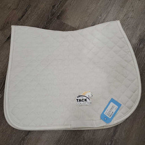 Quilt Jumper Saddle Pad, embroidered "MarBill Hill", 1x piping *gc, stained, hair, puckered