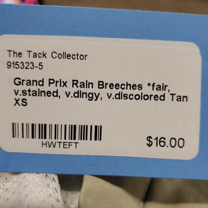 Rain Breeches *fair, v.stained, v.dingy, v.discolored