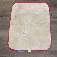 Thick Quilt Baby Pad *gc, stains, residue, dingy, puckers, faded, clean
