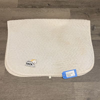 Thin Quilt Baby Saddle Pad "Milner Downs" *clean, gc, older, dingy, v.puckered, stains, threads
