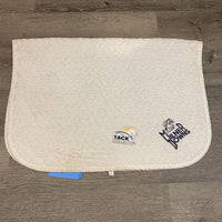 Thin Quilt Baby Saddle Pad "Milner Downs" *clean, gc, older, dingy, v.puckered, stains, threads
