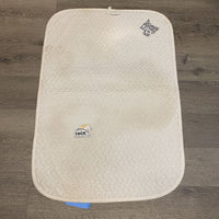 Thin Quilt Baby Saddle Pad "Milner Downs" *clean, gc, older, dingy, v.puckered, stains, threads
