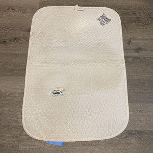 Thin Quilt Baby Saddle Pad "Milner Downs" *clean, gc, older, dingy, v.puckered, stains, threads