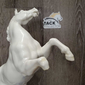 Ceramic Rearing Horse Figure, leg *gc, broken leg taped to based