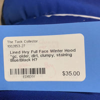 Lined Hvy Full Face Winter Hood *gc, older, dirt, clumpy, staining
